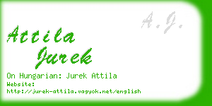 attila jurek business card